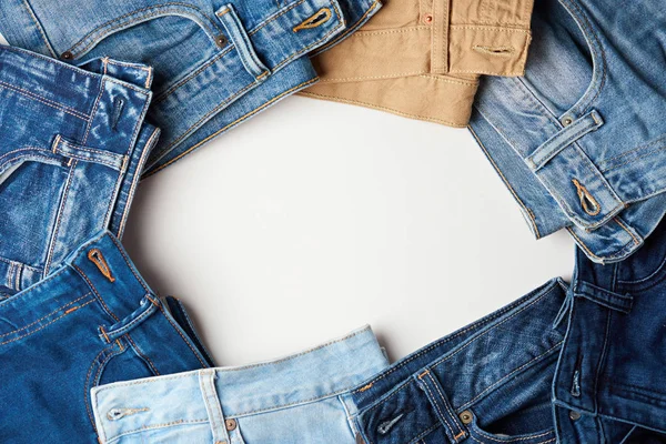 Marco redondo de jeans — Foto de Stock