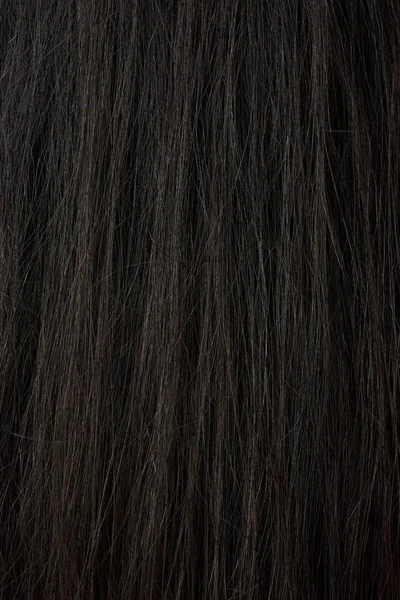 Makro av kvinna mörkt hår — Stockfoto