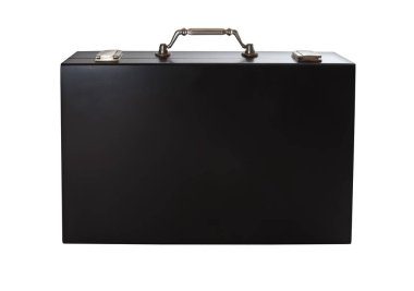 Siyah bavul beyaz arkaplanda izole edildi