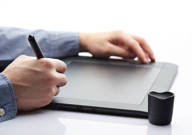 Dijital sanatçı eller Close-Up