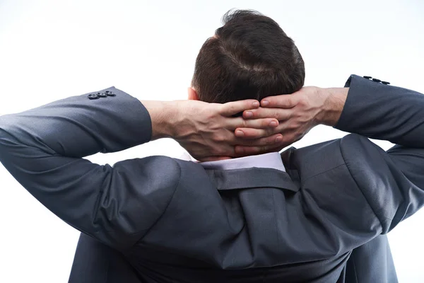 Achteraanzicht van de dromen van de mens — Stockfoto