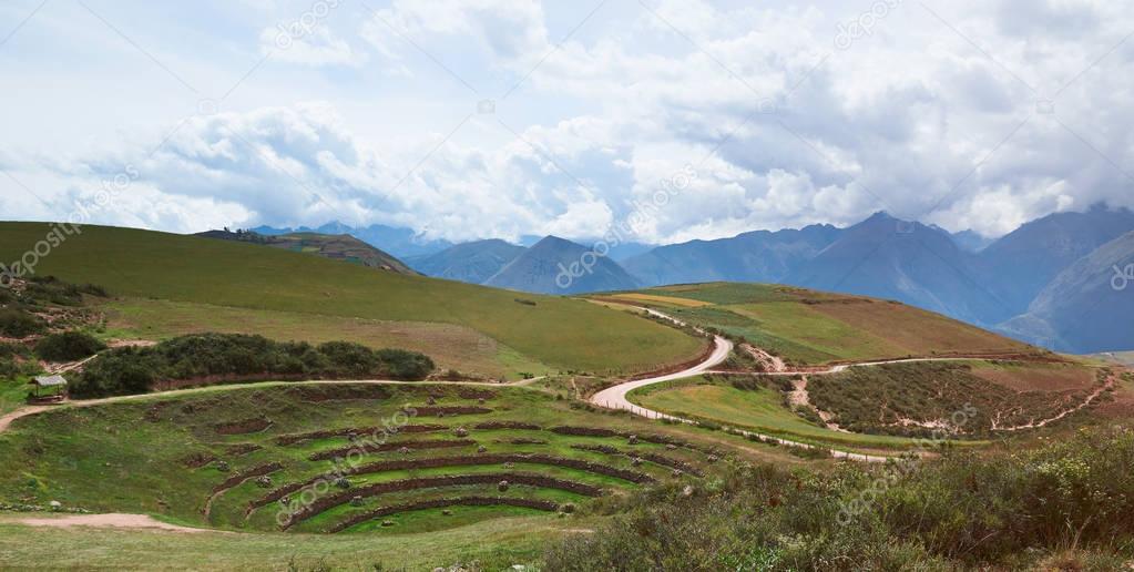 Sacred valley in Moray Peru