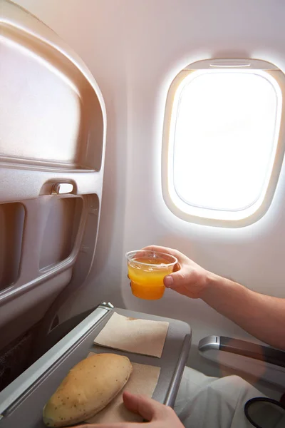 Airplane passenger meal — Stock Photo, Image