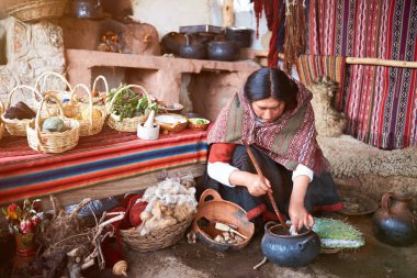 Peru doğa alpaka üretimi