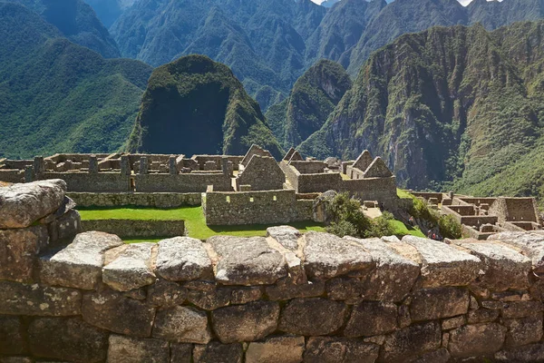 Antik Inca şehirde dağ manzarası — Stok fotoğraf