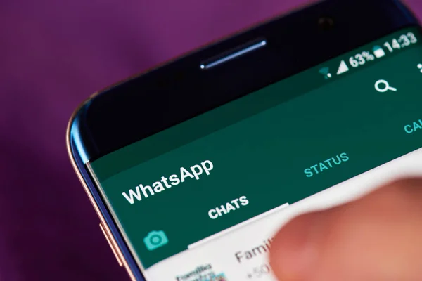 Whatsapp app menu — Stock Photo, Image