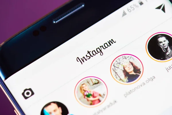 Menu aplikasi Instagram — Stok Foto