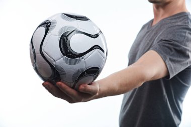 Basit futbol topu yakın çekim