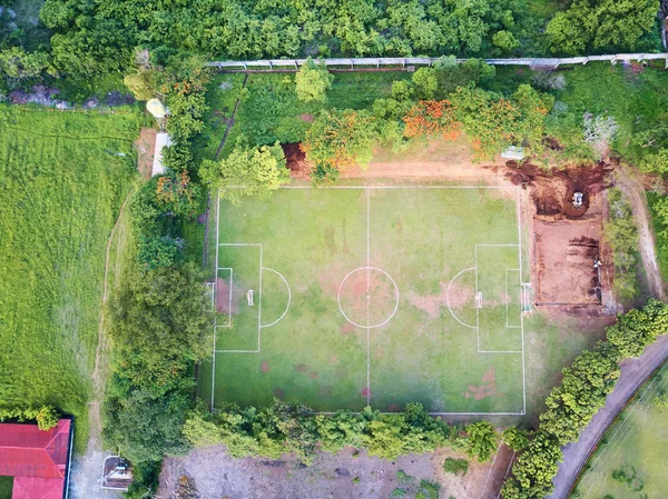 Fotbalové hřiště v rekonstrukci — Stock fotografie