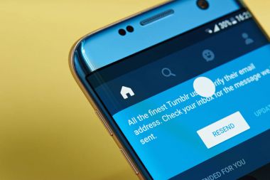 Tumblr uygulama menüsü