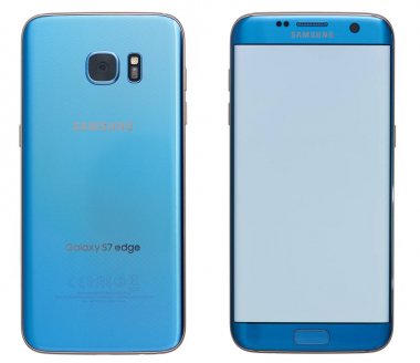 Mavi Samsung Galaxy s7 kenar smartphone