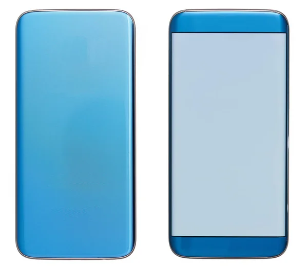 Современный голубой смартфон — стоковое фото