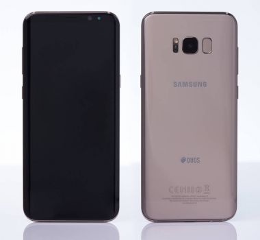 Arka ve ön görünüm samsung s8 + cep telefonu