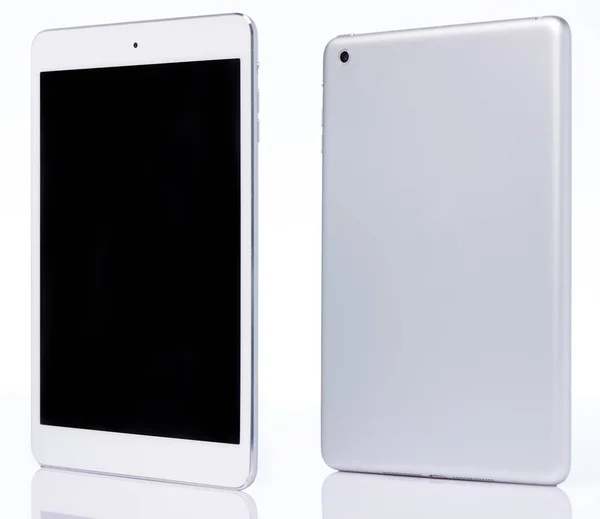 Perspective view of white tablet — Stock Photo, Image