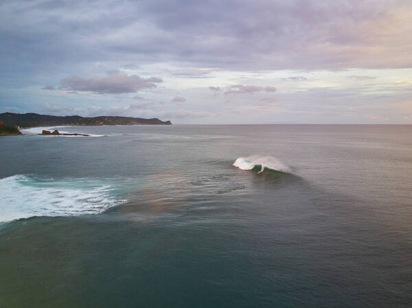 Surfer in Nicaragua on big wave