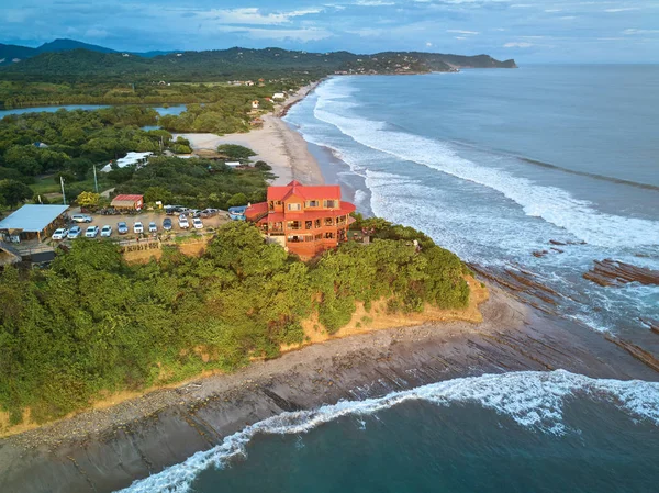 Praia de Santana vista drone aéreo na Nicarágua — Fotografia de Stock