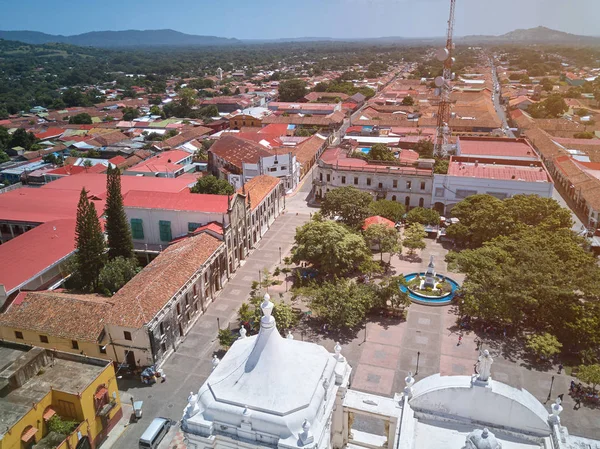 Vista aérea de la plaza central de León —  Fotos de Stock