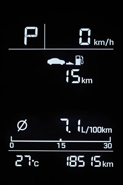 Modern car dashboard menu — Stock Photo, Image