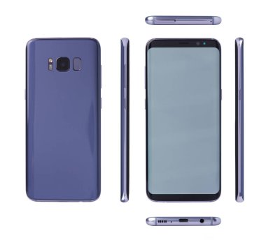 Modern smartphone farklı görünümlerini