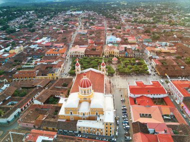 Granada şehrinde ana meydanında görünümünün üst