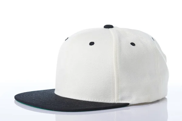 Angle view on white baseball cap — Stock Photo, Image