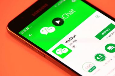 Wechat uygulama smartphone içinde