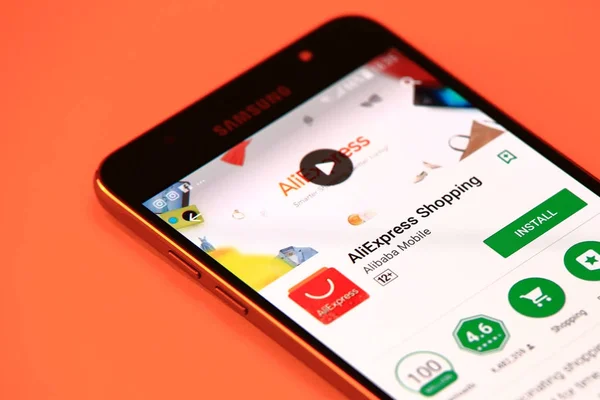 Aplicación de compras de AliExpress en Play Store — Foto de Stock