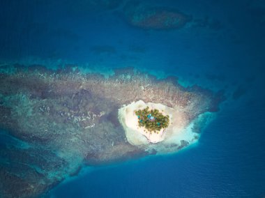 Karayip adada görünümünün üst