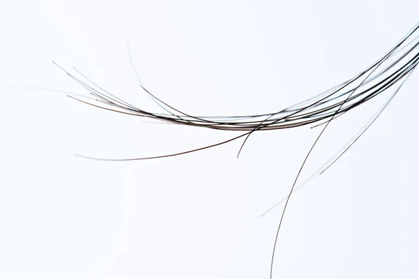 Veri capelli neri donna ciocche — Foto Stock