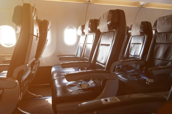 Empty cabin of airplane — Stock Photo, Image