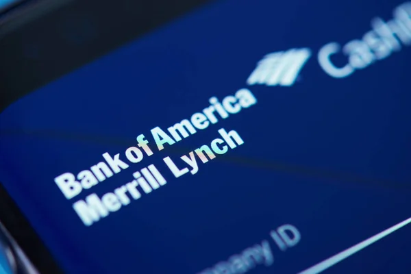 Bank of America moblie app menü — Stock Fotó