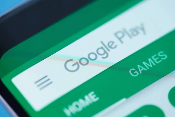 Google Play menú moblie — Foto de Stock