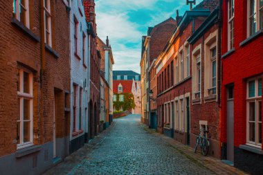Historic street, Brugge, Belçika