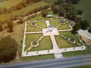 Yeşil park havadan görünümü