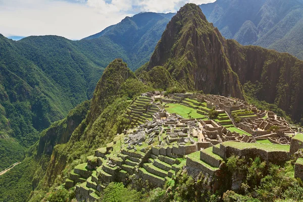 Foto del dron de Machu Picchu — Foto de Stock