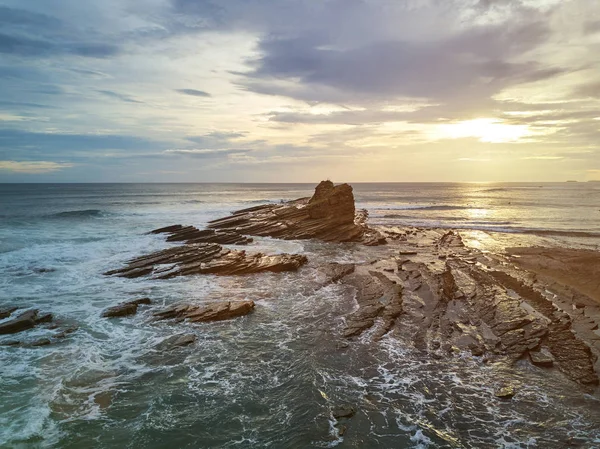 Solnedgång på havet kusten i Nicaragua — Stockfoto