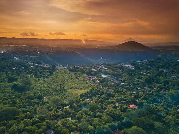 Nicaragua paisaje al atardecer — Foto de Stock