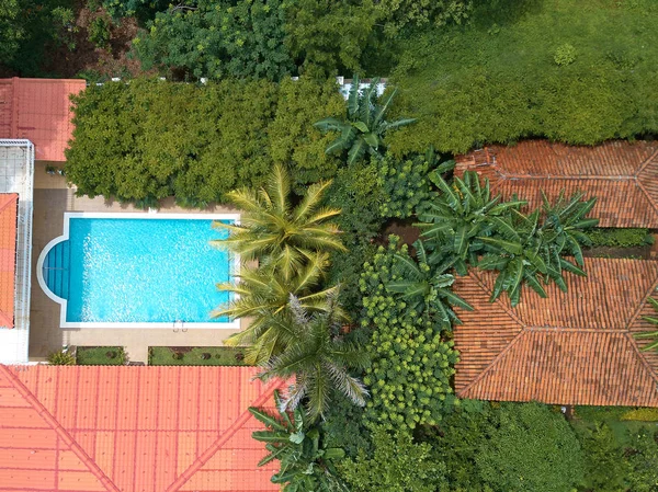 Vista superior na piscina — Fotografia de Stock