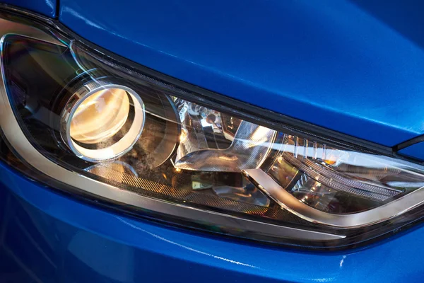 Closeup of on head light — Stock Photo, Image