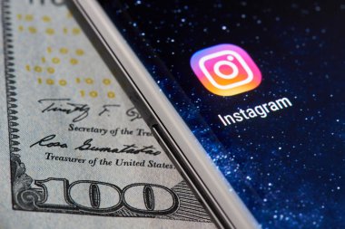 Instagram simgesi app smartphone cep telefonu ile