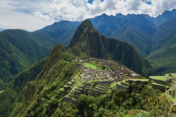 Vista del dron en Machu Picchu — Foto de Stock