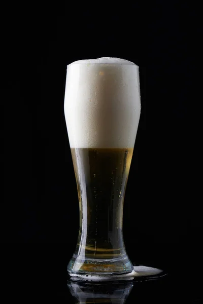 Свежее пиво в стакане — стоковое фото