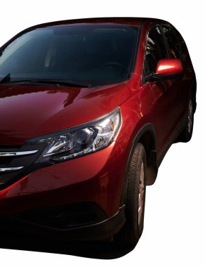 Kırmızı mini minibüs.