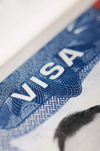 Az amerikai vízum makrója — Stock Fotó