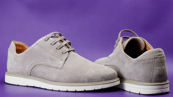 Gray casual man pair shoes