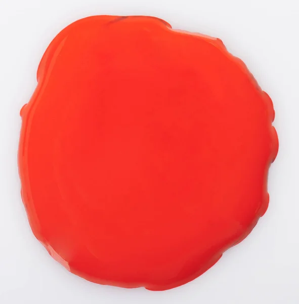 Gota de tinta de óleo vermelho — Fotografia de Stock