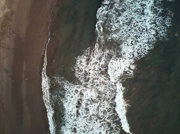 Vue Panoramique Plage Haut Vue Sur Les Drones — Photo