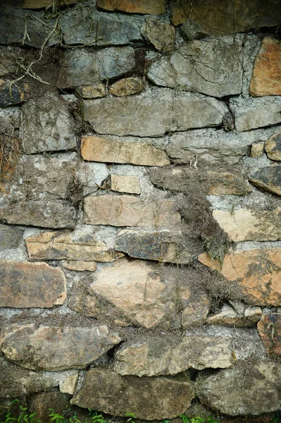 米色石墙背景 来自乡村建筑 — 图库照片