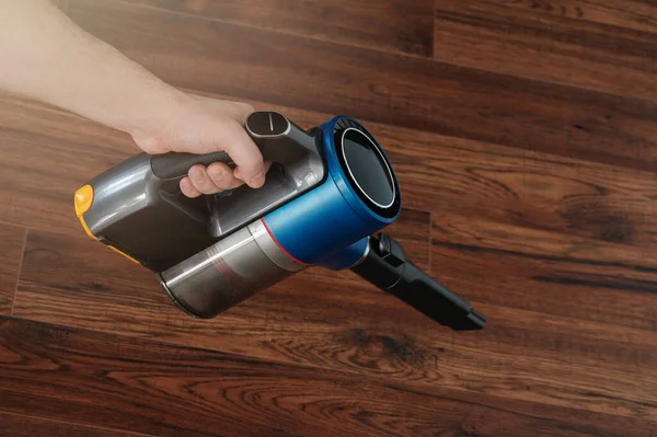 Cleaning Floor Dust Portable Vacuum Cleaner — Stock Photo, Image
