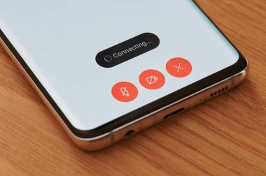 New York, ABD - 29 Mart 2020: Google mağazasındaki Cisco Webex toplantı uygulamasına bağlanmak